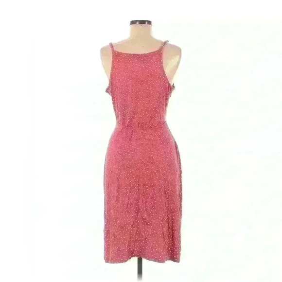 41 Hawthorn Annora medium petite red & white polka dot wrap sleeveless dress $68 - Picture 2 of 4